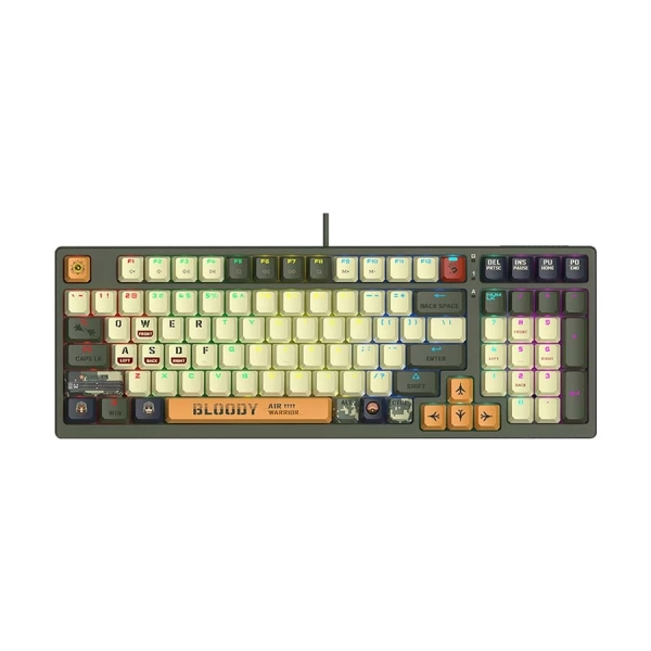 A4TECH Bloody S98 Aviator RGB Hot Swap Wired Mechanical Gaming Keyboard (Red Switch)